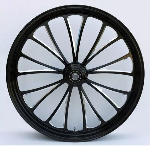 New Wheel Manhattan Black Front 23X3.5 Single Disk 37-662 Harley Davidson