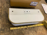 White Windshield Pouch Bag Gold Trim Harley Vtg Panhead Shovelhead FLH Replica!