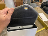 White Windshield Pouch Bag Gold Trim Harley Vtg Panhead Shovelhead FLH Replica!