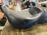 OEM CVO Heated Touring Seat Harley FLH Glide 2008^ Ultra Classic Blue Hammock!