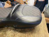 OEM CVO Heated Touring Seat Harley FLH Glide 2008^ Ultra Classic Blue Hammock!