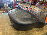 OEM CVO Heated Touring Seat Harley FLH Glide 2008^ Ultra Classic Blue Hammock!