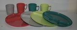 NOS Vtg Steri-lite Patio-Ware Mid modern century 50's Plastic Cutlery & Box USA!