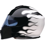 Z1R Solaris 2.0 Helmet Flame Black White Large L DOT ECE 22.06