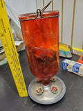 perky pet hummingbird feeder 1958 Red Glass Hanging Antique Very nice! Bird Feed