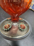 perky pet hummingbird feeder 1958 Red Glass Hanging Antique Very nice! Bird Feed