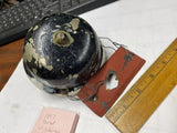 Antique Doorbell Working 1897 Black Coloring Cast Iron Vtg Switch Cover Patina