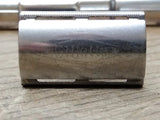 VTG 1952 X1 Gillette 3 Piece DE Tech Safety Razor Black Handle Good Shape!