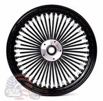 18x3.5 Blackout 48 King Spoke Front Wheel Rim Single Disc 37-721 Harley Ultima