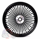 18x3.5 Blackout 48 King Spoke Front Wheel Rim Single Disc 37-721 Harley Ultima