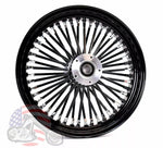 18x3.5 Blackout 48 King Spoke Front Wheel Rim Single Disc 37-721 Harley Ultima