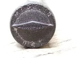 VTG 1952 X1 Gillette 3 Piece DE Tech Safety Razor Black Handle Good Shape!