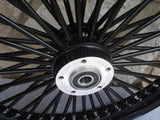 Black Out Fat King 48 Spoke Front Wheel 21x2.15 00-07 Harley FXST Dyna WideGlide