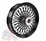 18x3.5 Blackout 48 King Spoke Front Wheel Rim Single Disc 37-721 Harley Ultima