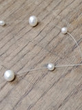 Vtg 14K Yellow Gold Linkage & 15 Cultured Pearls 15 Inch Plastic Necklace Jewelr