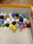 Vtg 40+ Piece Glass Marble Lot Shooters Swirls Cats Eye Vitro Agate and More #17