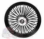 18x3.5 Blackout 48 King Spoke Front Wheel Rim Single Disc 37-721 Harley Ultima