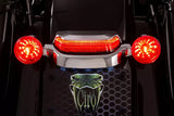 Ciro Lightstrike Chrome Crown LED Taillight 2014 Harley Touring Street FLH Glide