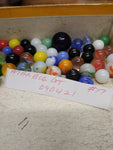 Vtg 40+ Piece Glass Marble Lot Shooters Swirls Cats Eye Vitro Agate and More #17