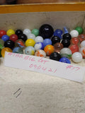 Vtg 40+ Piece Glass Marble Lot Shooters Swirls Cats Eye Vitro Agate and More #17