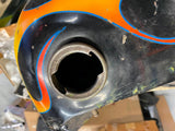 OEM 5 Gallon Fatbob Gas Tanks 1979 FLH Emblem Mount Factory Electra Glide Harley