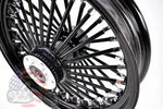 18x3.5 Blackout 48 King Spoke Front Wheel Rim Single Disc 37-721 Harley Ultima