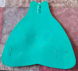 Vtg Harley Indian Deco Mudflap Knucklehead Panhead Green Jewels Motorcycle Acc