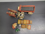 Cast Iron Coca-Cola Two[2] Horse Drawn Wagon W/ Umbrella Crates & Bottles Rare!