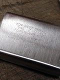 Vtg NOS 1980 Zippo Slim Cigarette Lighter Polished Chrome Altech 30 Year Award!