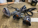 Factory Turn Signal Set Assy Harley Dyna Sportster Softail Bullet Visors Wiring
