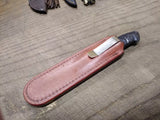Vtg Kanetsune Seki Japan Custom Made Fixed Blade Knife 3.5" Blade 3.5" w/Sheath