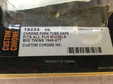 Harley Davidson Big Twin 1949-77 Custom Chrome Fork Tube Caps 15233