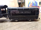 Vtg Marx O Gauge Train Set Steam Locomotive Tender 3 Cars Lights Work Runs Good