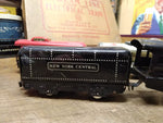 Vtg Marx O Gauge Train Set Steam Locomotive Tender 3 Cars Lights Work Runs Good