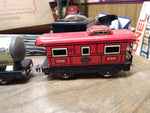 Vtg Marx O Gauge Train Set Steam Locomotive Tender 3 Cars Lights Work Runs Good