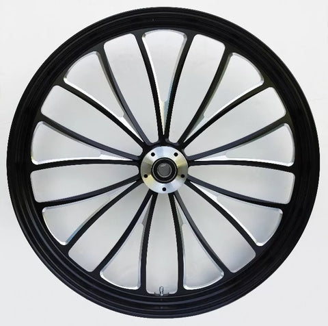 New Wheel Manhattan Black Front 21x2.15 Dual Disk Harley Davidson 37-665 Dyna