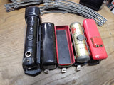 Vtg Marx O Gauge Train Set Steam Locomotive Tender 3 Cars Lights Work Runs Good