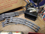 Vtg Marx O Gauge Train Set Steam Locomotive Tender 3 Cars Lights Work Runs Good