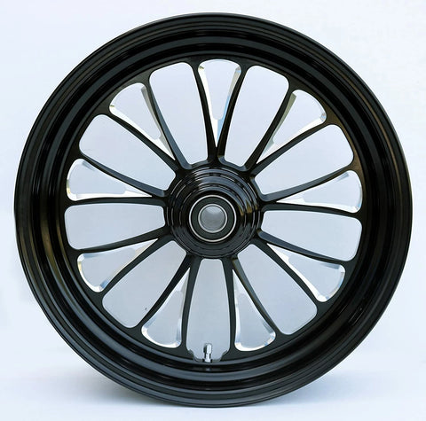 Manhatten Front Mag Wheel 3.50x16 Harley Heritage Softail Chopper Black Single D