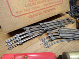 Vtg Marx O Gauge Train Set Steam Locomotive Tender 3 Cars Lights Work Runs Good