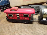 Vtg Marx O Gauge Train Set Steam Locomotive Tender 3 Cars Lights Work Runs Good