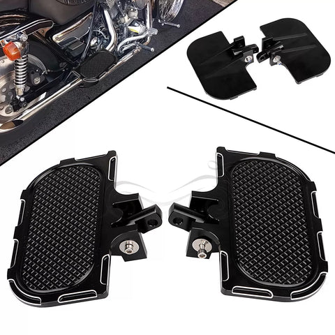 Black Cut Floorboards For Harley FXD FXR Softail Touring Electra Glide Road King