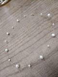 Vtg 14K Yellow Gold Linkage & 15 Cultured Pearls 15 Inch Plastic Necklace Jewelr