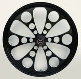 Kool Kat Front Wheel Black 23x3.5 Single Disk Harley baggers Choppers Softail