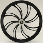 New Black Vortex Front Wheel 26x3.5 Dual Disc Harley Wide Glide