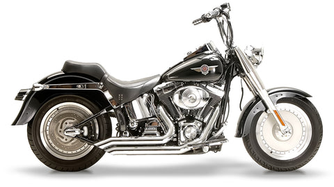 Samson 2 1/4" Harley Softail Heritage Fatboy Custom Exhaust Pipes 86-99 Turn Dow