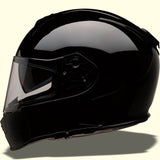 Z1R Warrant Full Face Motorcycle Helmet XS Gloss Black Drop Down Sun Visor DOT