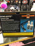 Dyno-Kote exhaust pipe Blueing Preventative custom chrome