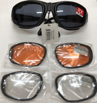 Bobster Sport & Street Convertible Sunglass and Goggle with 3 Sets of Lenses