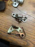 Vtg Car Parts Lot 1952 Ford Condenser Contact points Starter Gen Motor Brushes